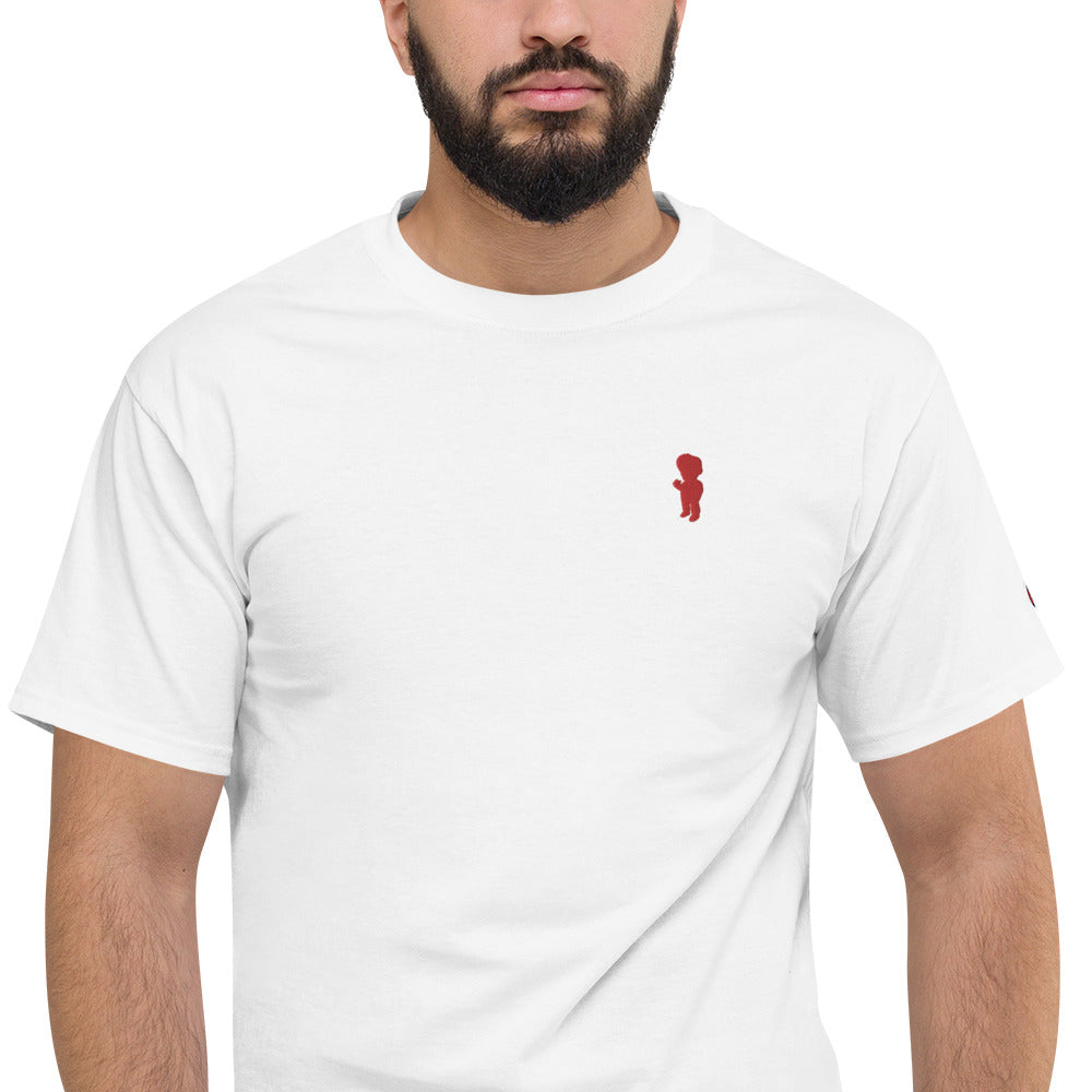 Red Icon Embroidered Men's Champion T-Shirt