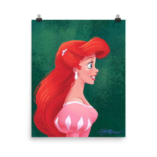 "Princess Profile Ariel" | Signed and Numbered Edition